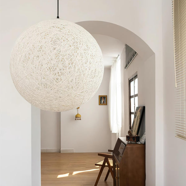 HempSphere | Elegant Handwoven Eco-Friendly Pendant Lighting Fixture 1