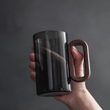 Highball Glassware Mug with Wooden Handle | Elegant Design for Modern Table Settings 0
