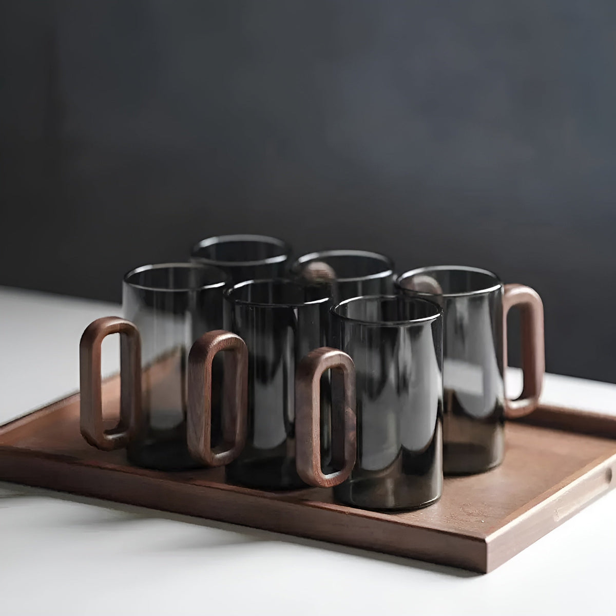 Highball Glassware Mug with Wooden Handle | Elegant Design for Modern Table Settings 2