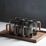 Highball Glassware Mug with Wooden Handle | Elegant Design for Modern Table Settings 2