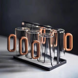 Highball Glassware Mug with Wooden Handle | Elegant Design for Modern Table Settings 3
