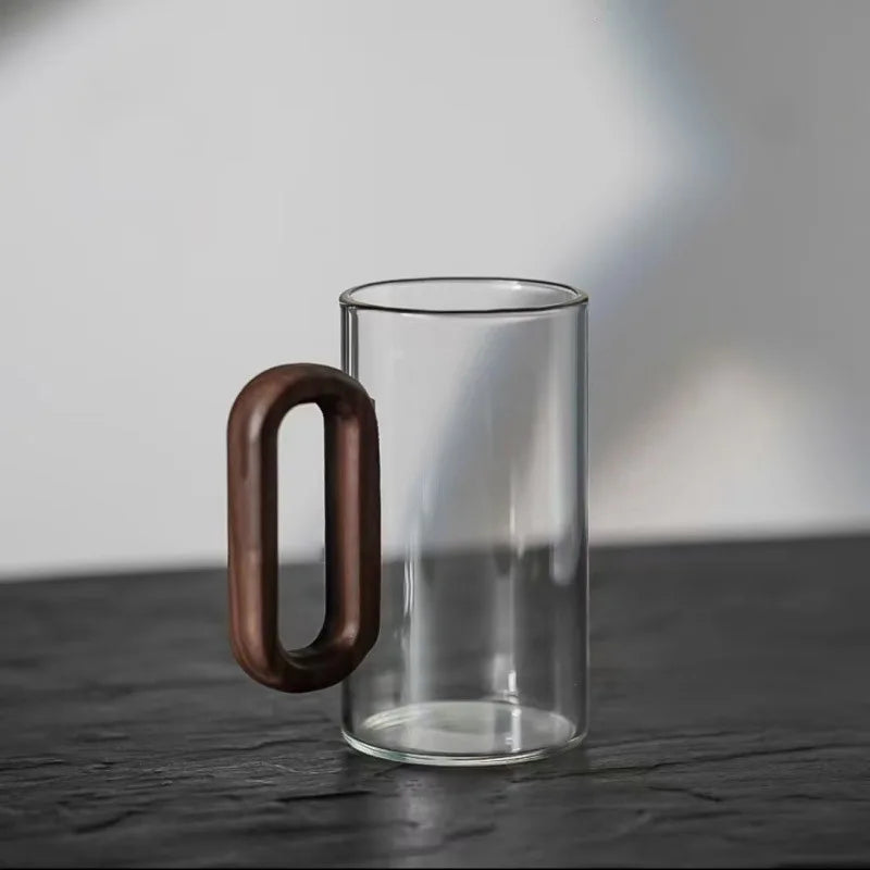 Highball Glassware Mug with Wooden Handle | Elegant Design for Modern Table Settings 4
