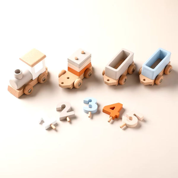 Wooden Train Set with Safe Materials & Easy Setup