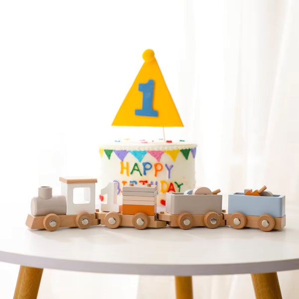 Wooden Train Set with Safe Materials & Easy Setup