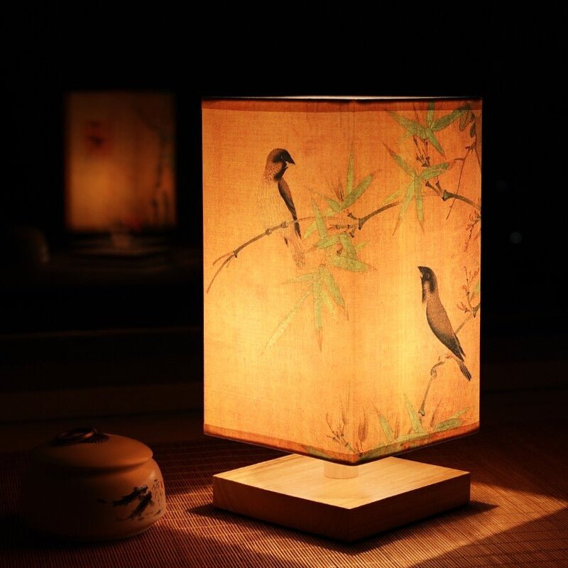 Japanese Scandinavian Table Lamp with Soft Fabric Shade | Elegant Nightstand Lamp for Relaxation 7