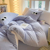 Kawaii Bedding Set | Soft Washed Cotton Duvet Covers with Embroidered Design | Complete Bedding Solution for Dorm Rooms 7