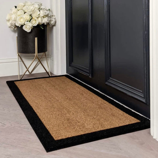Kyla Collection | Double Wide Doormat with Thick Black Border | Stylish Welcome Mat for Entryway 0
