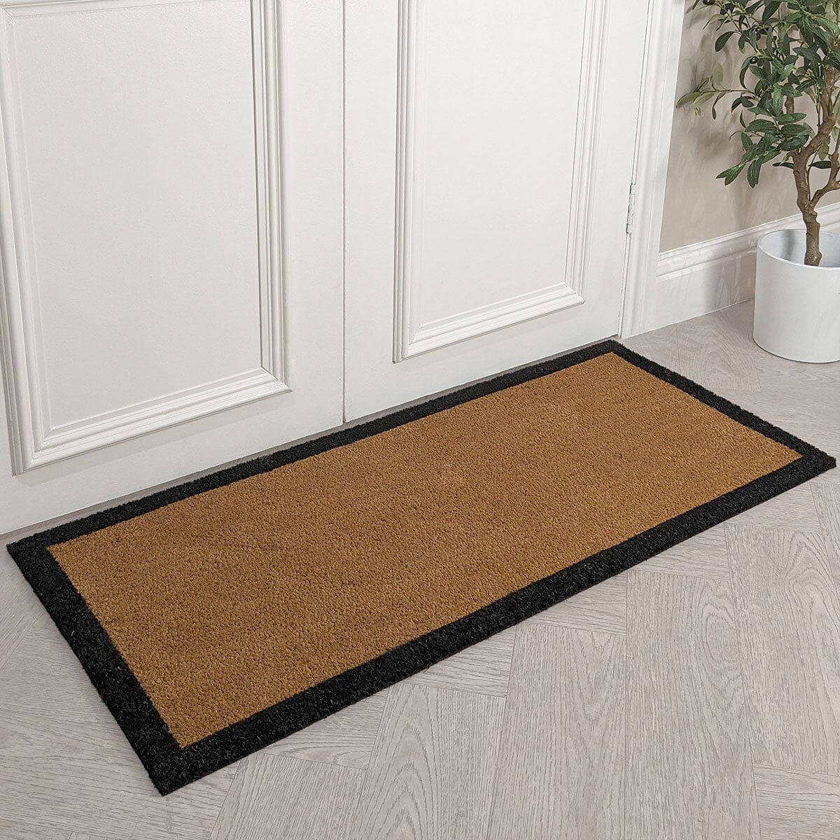 Kyla Collection | Double Wide Doormat with Thick Black Border | Stylish Welcome Mat for Entryway 1