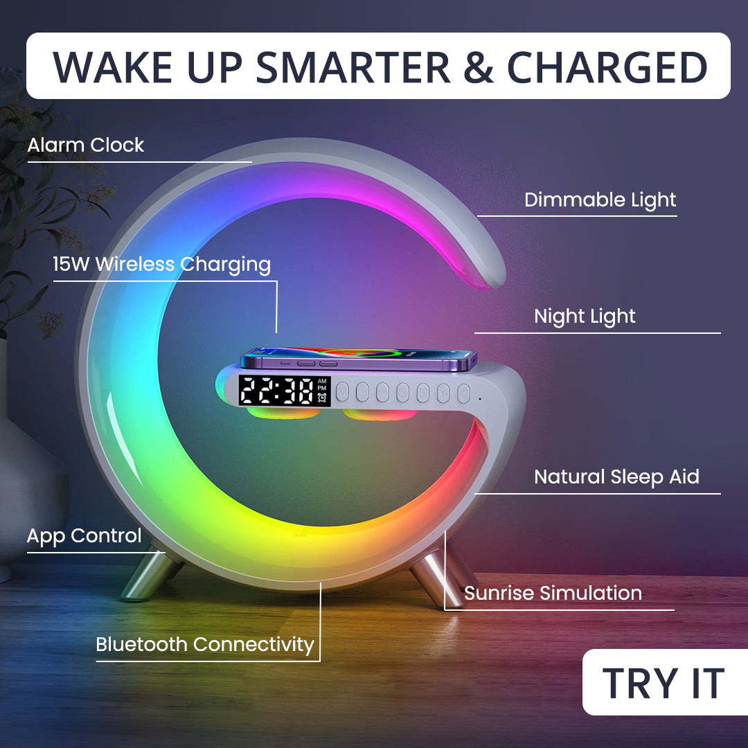 Luminara | Innovative Sunrise Alarm Clock with Wireless Charging & Sound Machine 4