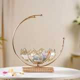 Lunar Collection | Gold Decorative Bowl with Open Lotus Design | Stunning Centerpiece for Luxurious Home Decor 3
