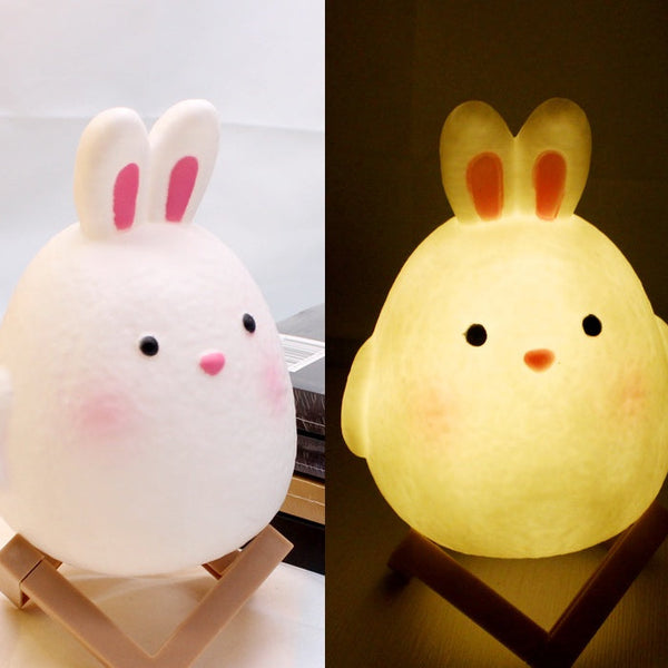 LunaraGlow | Charming Soft LED Rabbit Night Light for Kids 0