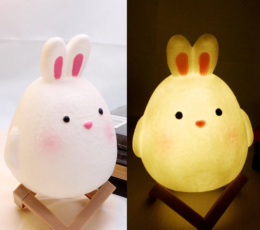 LunaraGlow | Charming Soft LED Rabbit Night Light for Kids 0