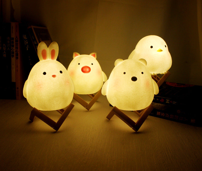 LunaraGlow | Charming Soft LED Rabbit Night Light for Kids 4