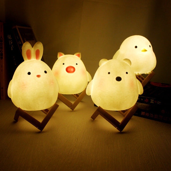 LunaraGlow | Charming Soft LED Rabbit Night Light for Kids 4