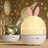 LunaraGlow | Enchanting Colorful Rabbit Night Light Projector for Kids 1