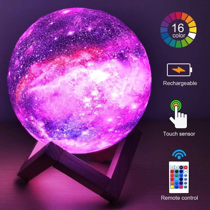 Lunara | Enchanting Color-Changing LED Galaxy Moon Lamp 4