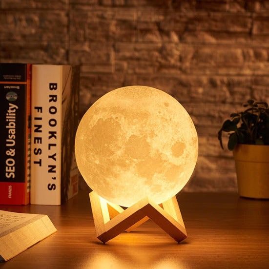 Lunaris | Enchanting Color-Changing LED Moon Lamp for Serene Bedrooms 2