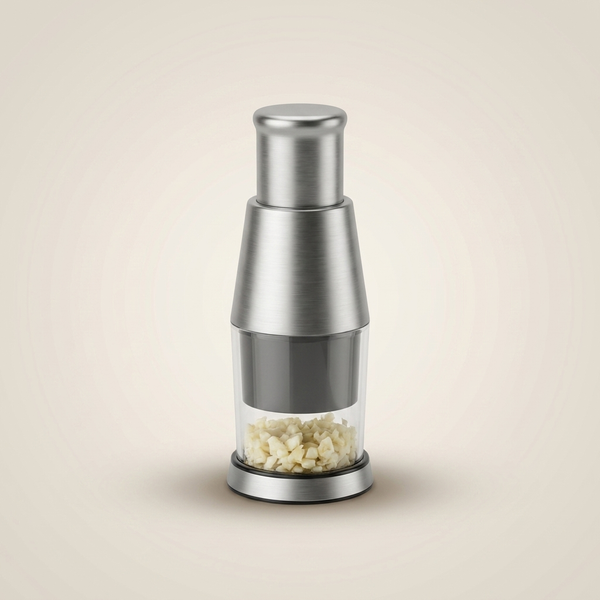 Manual Garlic Chopper with Sharp Stainless Steel Blades