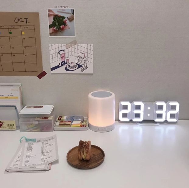 Modern 3D Digital Alarm Clock with Custom LED Lighting Options | Stylish Home Decor for Versatile Timekeeping 6