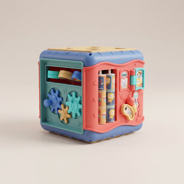 Montessori Activity Puzzle Cube | Multi-Sensory Toy for Early Learning and Development