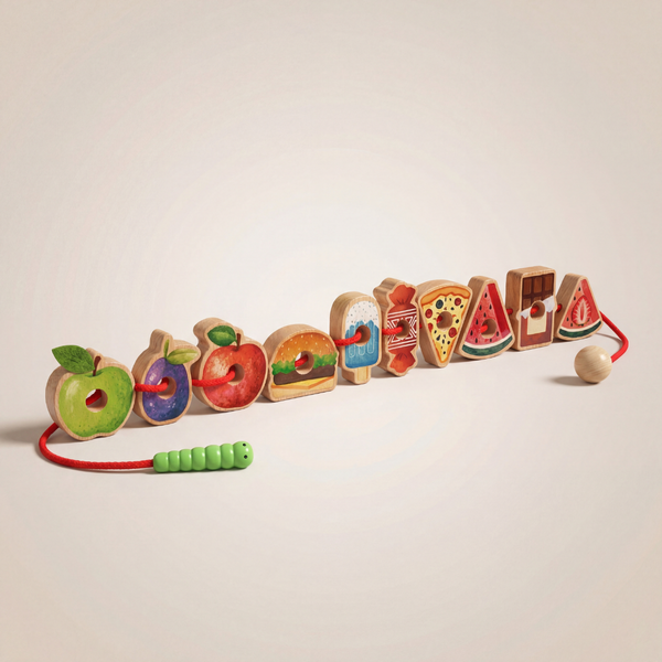 Montessori Wooden Hungry Caterpillar Toy with Colorful Design