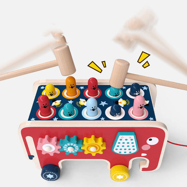 Montessori Wacka Mole Game | Interactive Wooden Toy with Popping Pieces