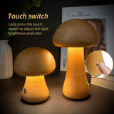 MushroomGlow | Cozy Elegant Wooden Table Lamp for Bedroom or Living Room 1