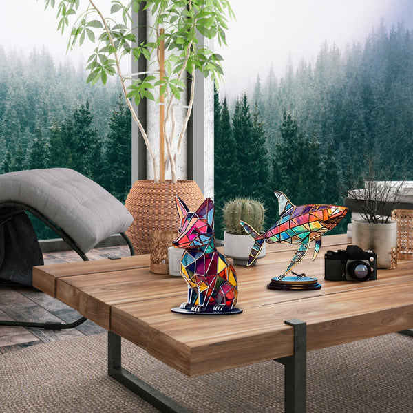 Nature's Charm | Hand-Painted Iron Animal Figurines with Sturdy Base | Colorful Desk Decor for Nature Lovers 5