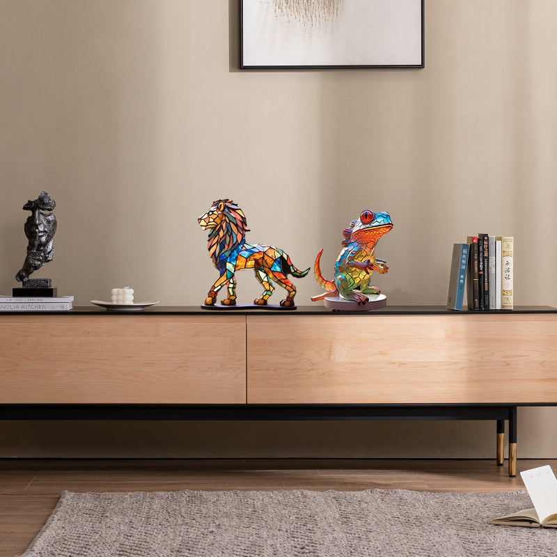 Nature's Charm | Hand-Painted Iron Animal Figurines with Sturdy Base | Colorful Desk Decor for Nature Lovers 6