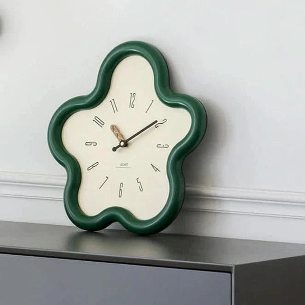 Wall Clock With 3D Floral Design & Silent Movement