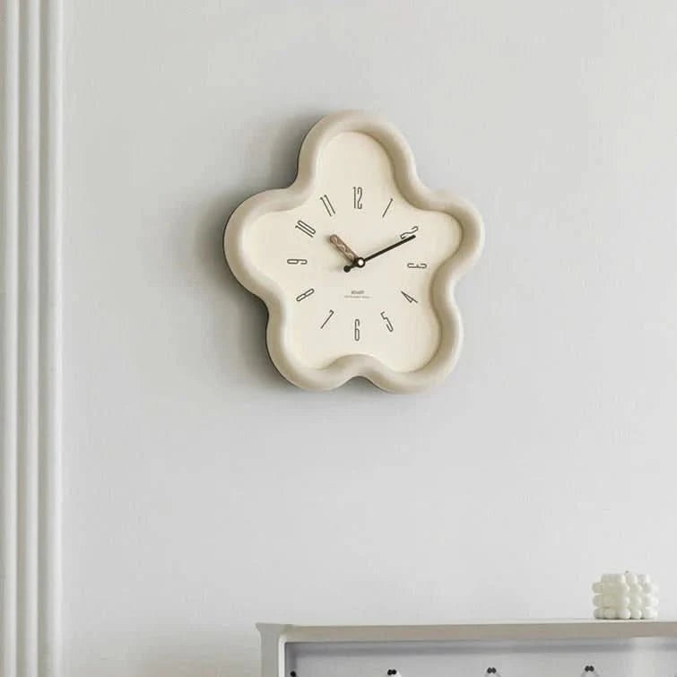 Wall Clock With 3D Floral Design & Silent Movement
