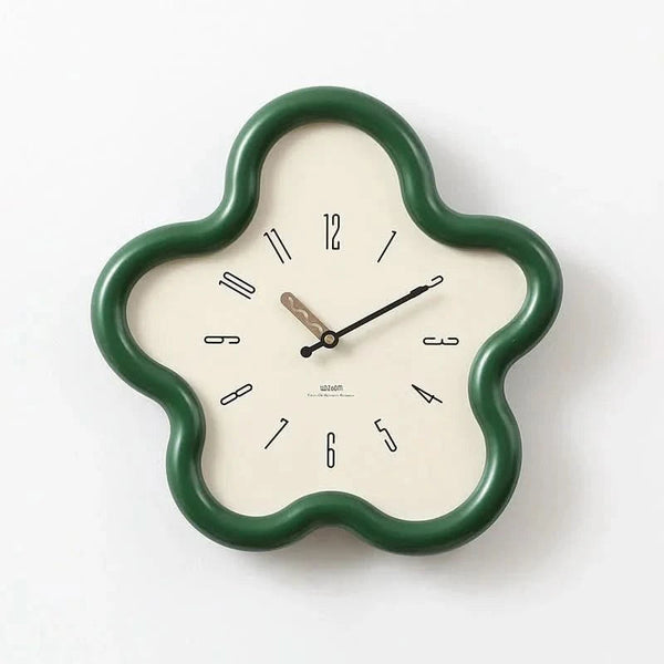 Wall Clock With 3D Floral Design & Silent Movement