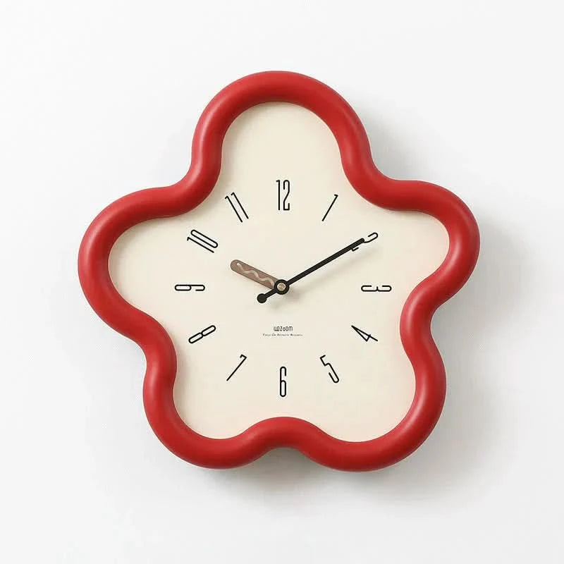 Wall Clock With 3D Floral Design & Silent Movement