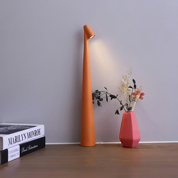 Nordic Minimalist Mood Lamp with Touch Dimming & Wireless Design