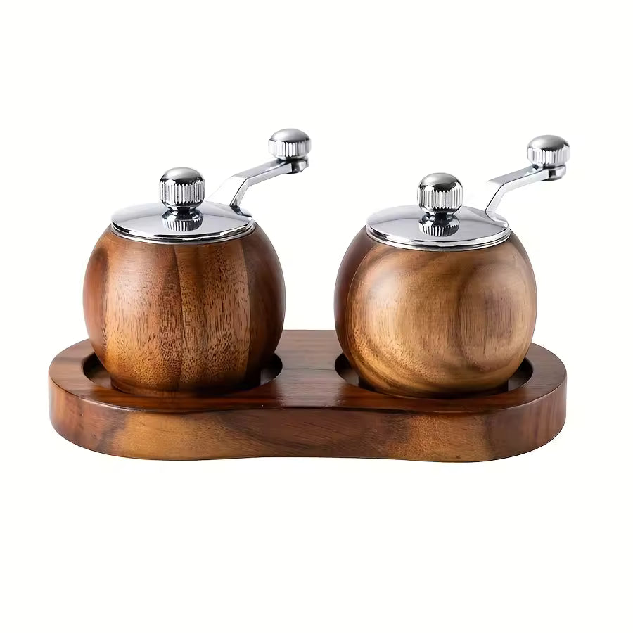 Nordic Salt and Pepper Grinders Set with Effortless Grinding