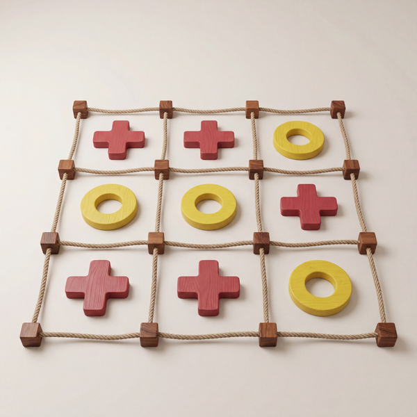 Outdoor Tic Tac Toe Game with Durable Pieces | Engaging Lawn Game for Family Gatherings