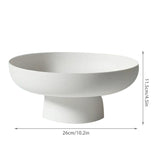Oval Fruit Bowl with Draining Feature | Elegant Plastic Centerpiece for Freshness 1