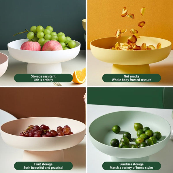 Oval Fruit Bowl with Draining Feature | Elegant Plastic Centerpiece for Freshness 2