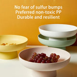 Oval Fruit Bowl with Draining Feature | Elegant Plastic Centerpiece for Freshness 5