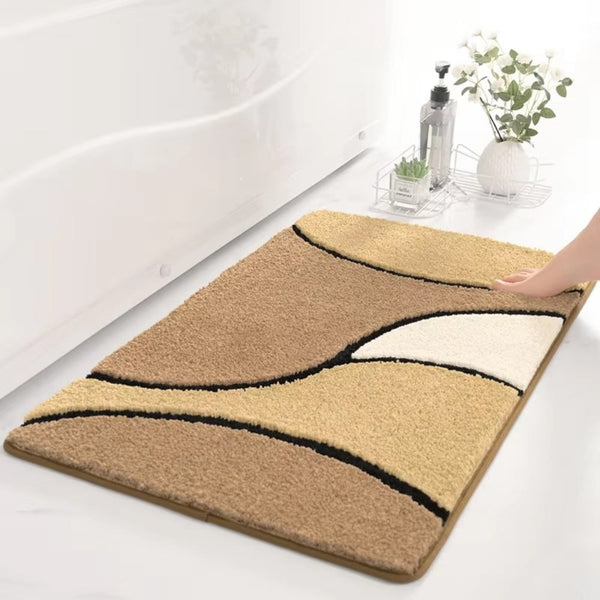 Non-Slip Bath Mat with Absorbent Microfiber Design | Stylish Safety for Bathrooms