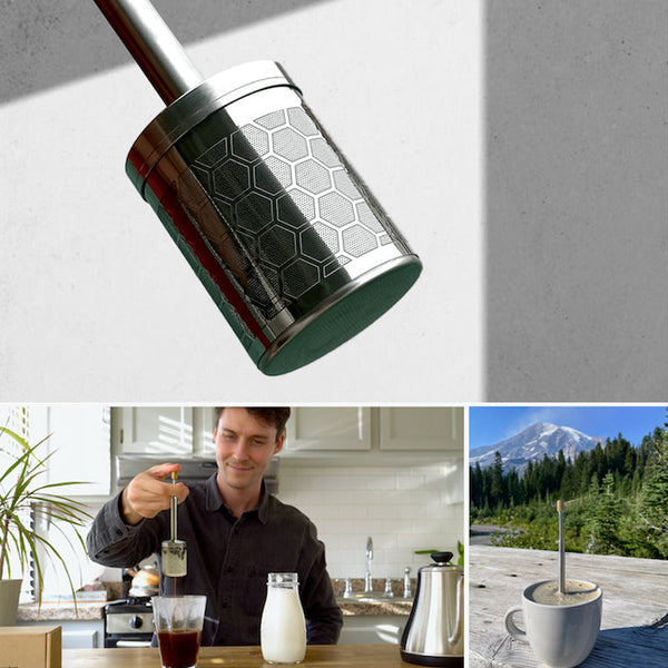 Portable Coffee and Tea Press Maker with Stainless Steel Filter | Convenient & Easy Cleanup for On-the-Go Brewing 5