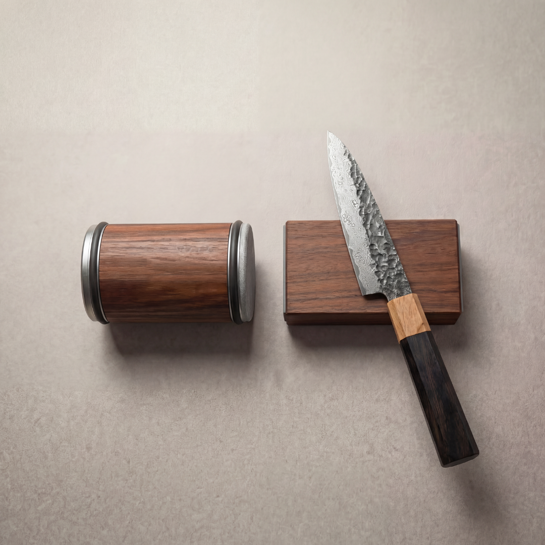 Precision Rolling Knife Sharpener | Diamond Material with Solid Wood Design | Multi-Functional Tool for Effortless Blade Maintenance 1