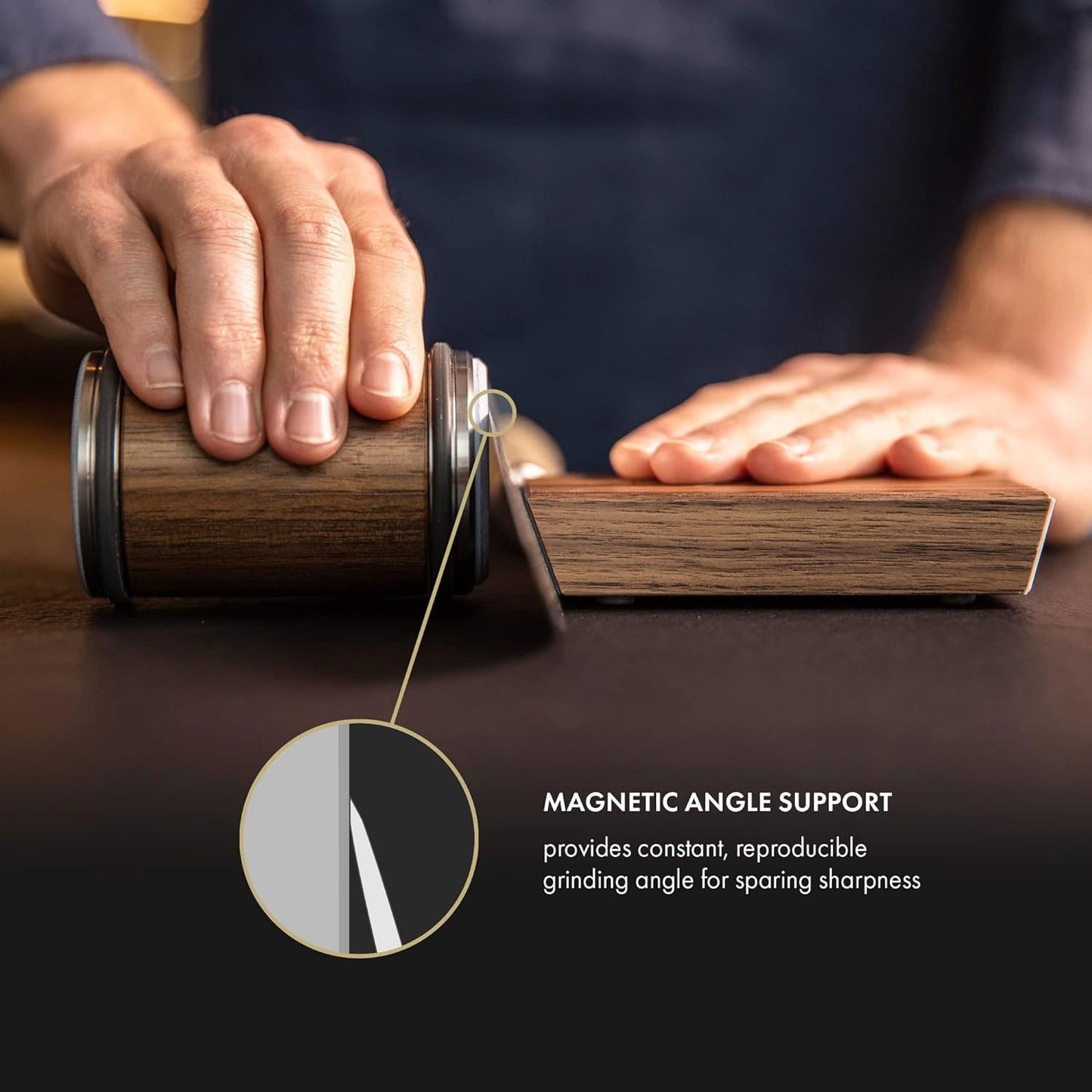 Precision Rolling Knife Sharpener | Diamond Material with Solid Wood Design | Multi-Functional Tool for Effortless Blade Maintenance 7