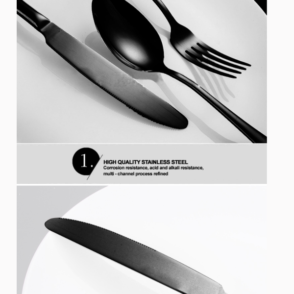 RYNX Collection | 32-Piece Stainless Steel Cutlery Set with Elegant Design | Durable Silverware for Everyday Use 5