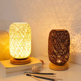 RattanGlow | Elegant Handcrafted Modern Nightstand Lamp for Cozy Ambiance 2