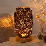 RattanGlow | Elegant Handcrafted Modern Nightstand Lamp for Cozy Ambiance 3