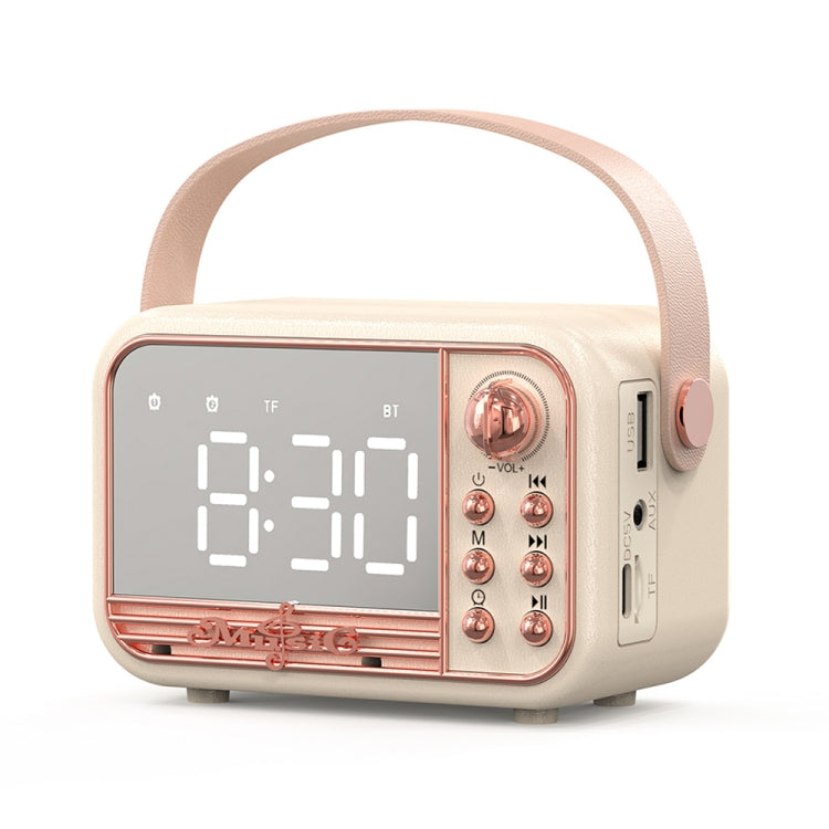 Retro Bluetooth Speaker Alarm Clock with USB-C Charging | Portable Design for Convenient Timekeeping 0