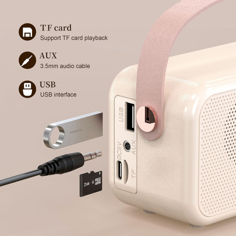 Retro Bluetooth Speaker Alarm Clock with USB-C Charging | Portable Design for Convenient Timekeeping 4