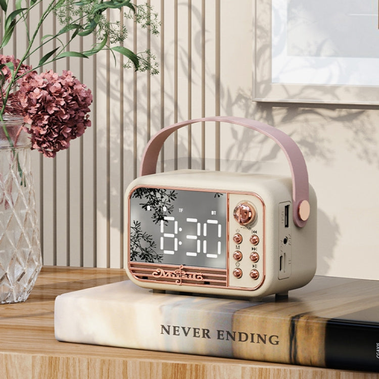 Retro Bluetooth Speaker Alarm Clock with USB-C Charging | Portable Design for Convenient Timekeeping 6