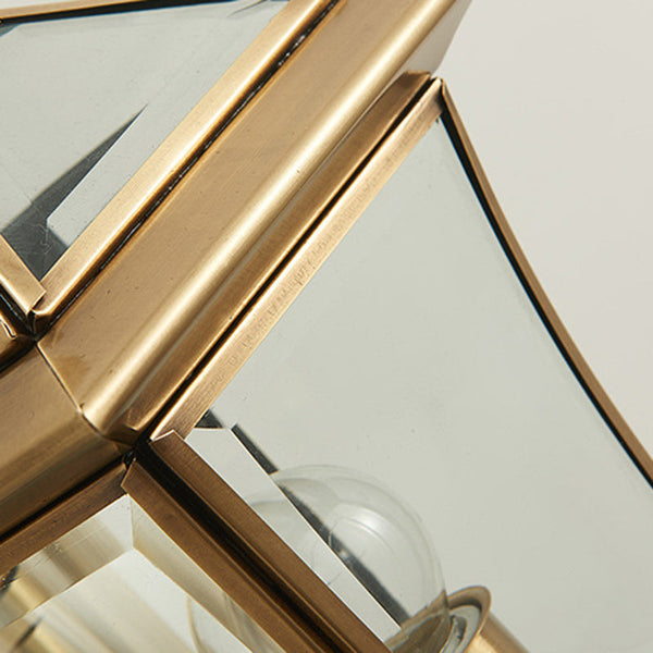 Rynx | Elegant Copper Glass Outdoor Wall Sconce for Patios and Gardens 6